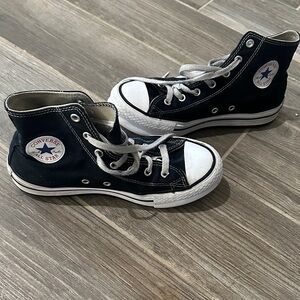 Converse Kids Black and White High-Top Sneakers